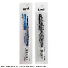 Refill Uni-ball UMR-80 for uni-ball UMN-207 Signo and UMN-152 Ink Color Black and Blue