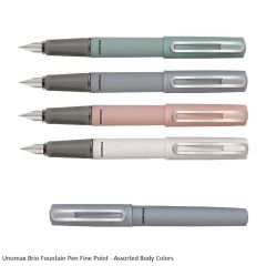 Unomax Brio Fountain Pen Fine Point - Assorted Body Colors