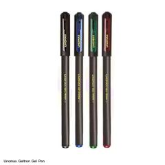 UNOMAX Geltron Gel Pen in Black, Blue, Green and Red ink Color