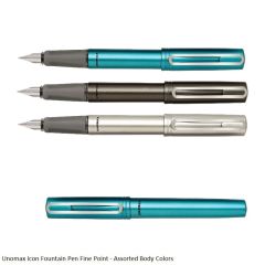 Unomax Icon Fountain Pen Fine Point - Assorted Body Colors