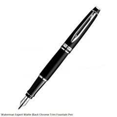 Waterman Expert Matte Black Chrome Trim Fountain Pen