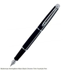 Waterman Hemisphere Mars Black Chrome Trim Fountain Pen