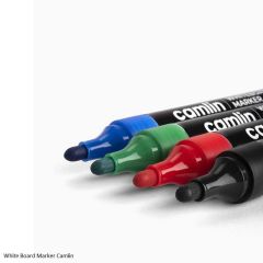 Camlin White Board Markers Assorted Colours - Black, Blue, Green, Red