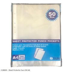Sheet Protector Punch Pocket SP-310 Sun 150 A4 50Pcs Pack
