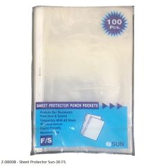 Sheet Protector Punch Pocket SP-310 Sun 30 FS 100Pcs Pack