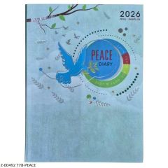 2026 Diary Theme D811 T8-Peace 1 Date, Saturday-Sunday Clubbed, Plain Natural Paper