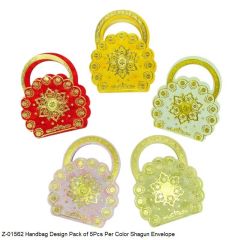 Handbag Design Pack of 5Pcs Per Color Shagun Envelope
