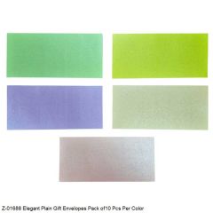 Elegant Plain Gift Envelopes Pack of10 Pcs Per Color