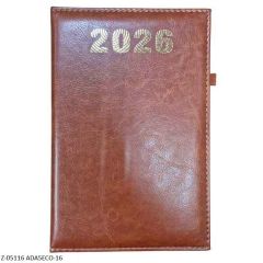2026 Diary Rexin ADA5ECO-16, 1 Date per page, Saturday-Sunday Clubbed
