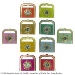 Handle Bag Design with Coin Gift Envelope 5Pcs Per Pack Shagun Envelope
