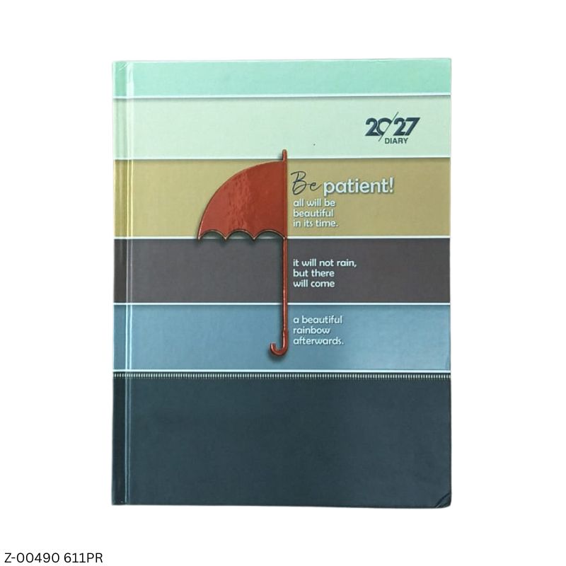 2027 – B5 611PR 365 Days Be Patient Theme Diary | Month-Cut Planner | Sunday Separate
