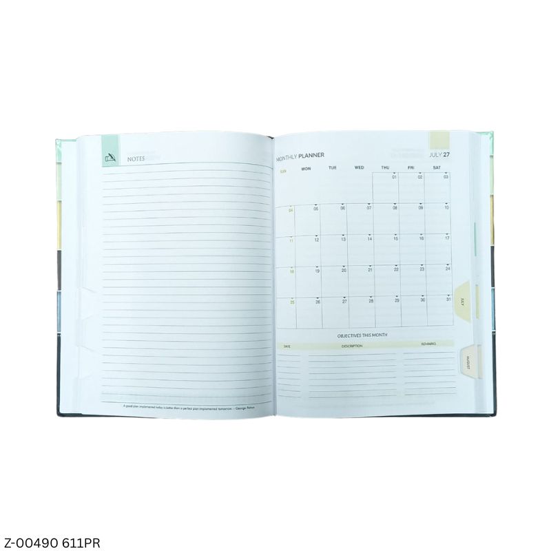 2027 – B5 611PR 365 Days Be Patient Theme Diary | Month-Cut Planner | Sunday Separate