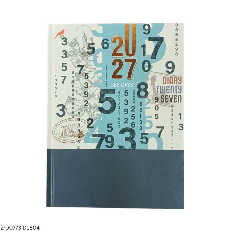 2027 – D1804 T13 365 Days Diary | Month-Cut Planner | Sunday Separate