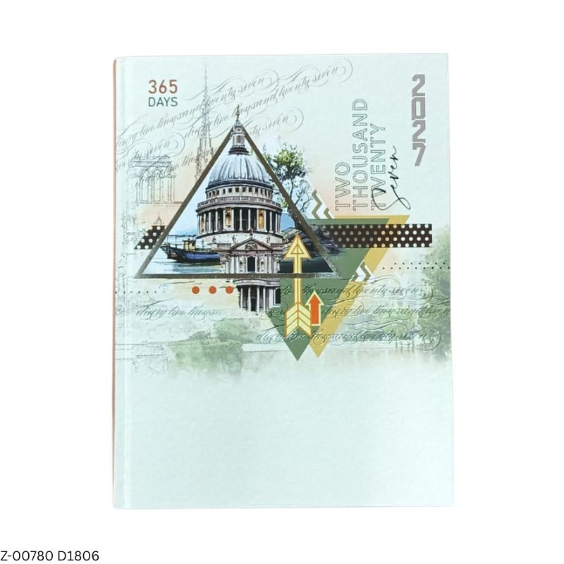 2027 – D1806 T81 365 Days Diary | Month-Cut Planner | Sunday Separate
