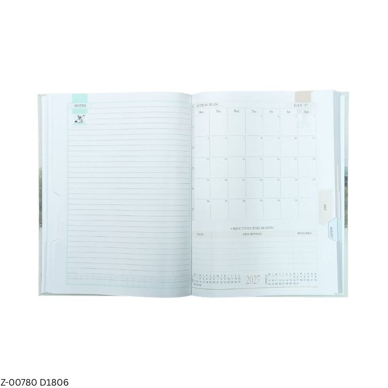 2027 – D1806 T81 365 Days Diary | Month-Cut Planner | Sunday Separate