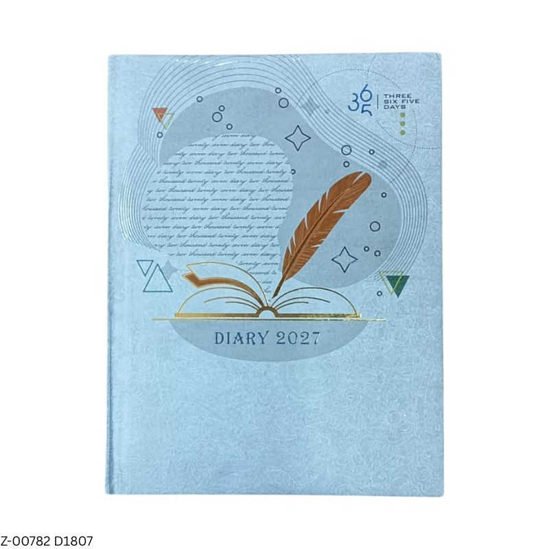 2027 – D1807 T8 365 Days Diary | Month-Cut Planner | Sunday Separate