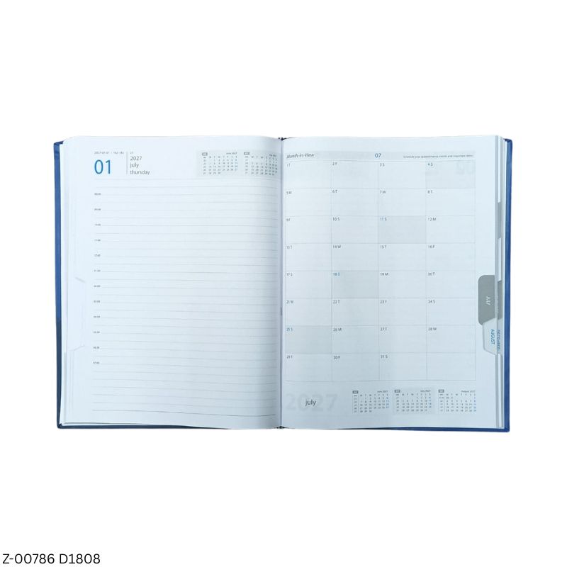 2027 – D1808 T38 365 Days Theme Diary | Month-Cut Planner | Sunday Separate
