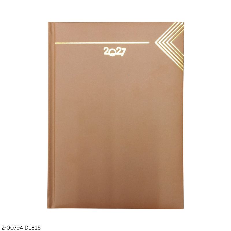 2027 – D1815 365 Days Leatherette Diary | Month-Cut Planner | Sunday Separate
