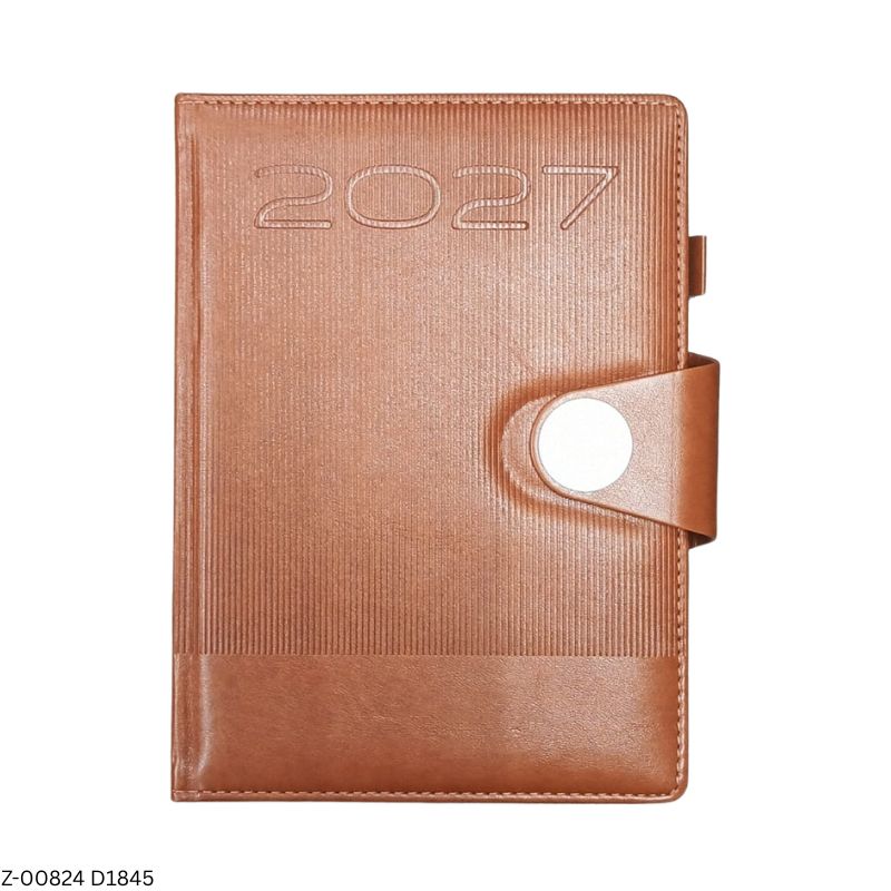 2027 – D1845 B5 Orion 365 Days Leatherette Diary | Month-Cut Planner | Sunday Separate | Magnetic Lock