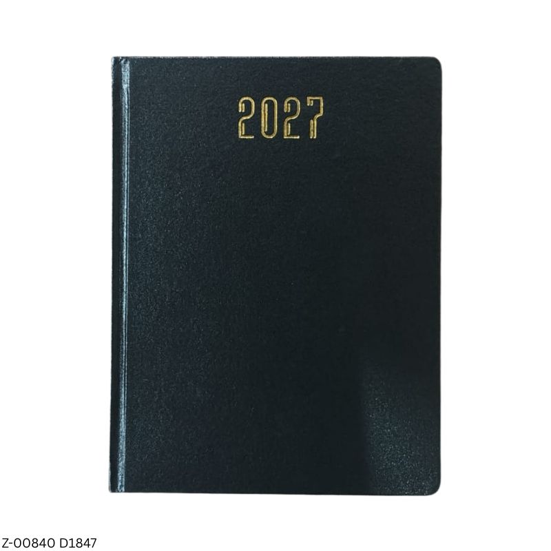 2027 – D1847 B5 365 Days Leatherette Diary | Month-Cut Planner | Sunday Separate
