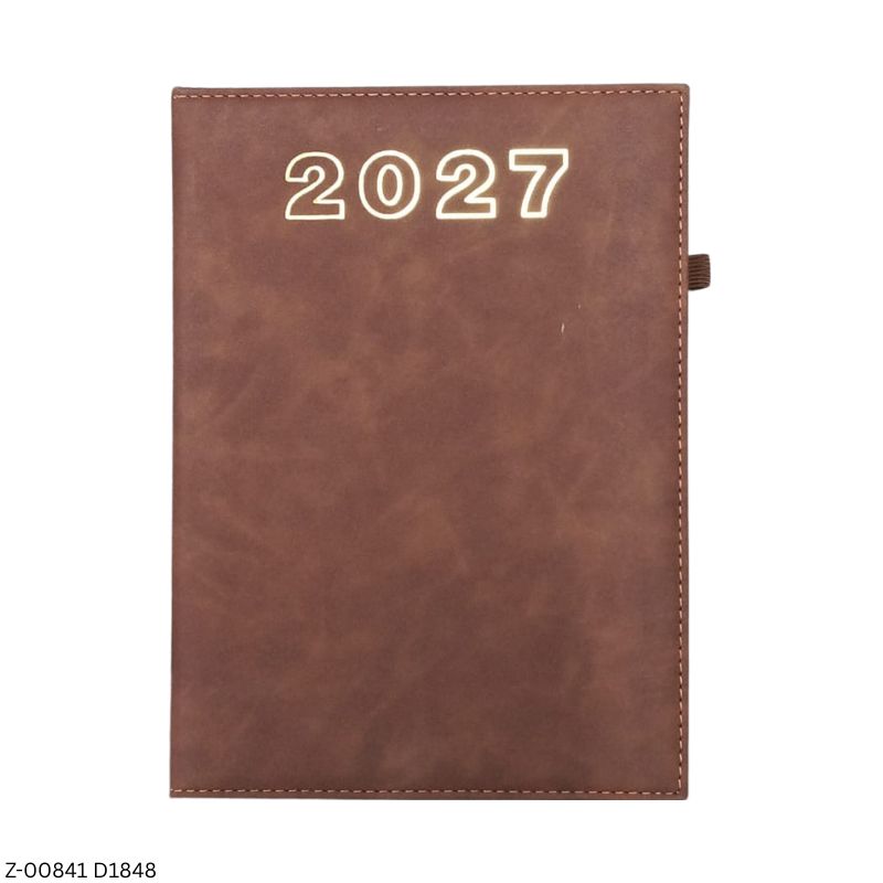2027 – D1848 365 Days Leatherette Diary | Month-Cut Planner | Sunday Separate