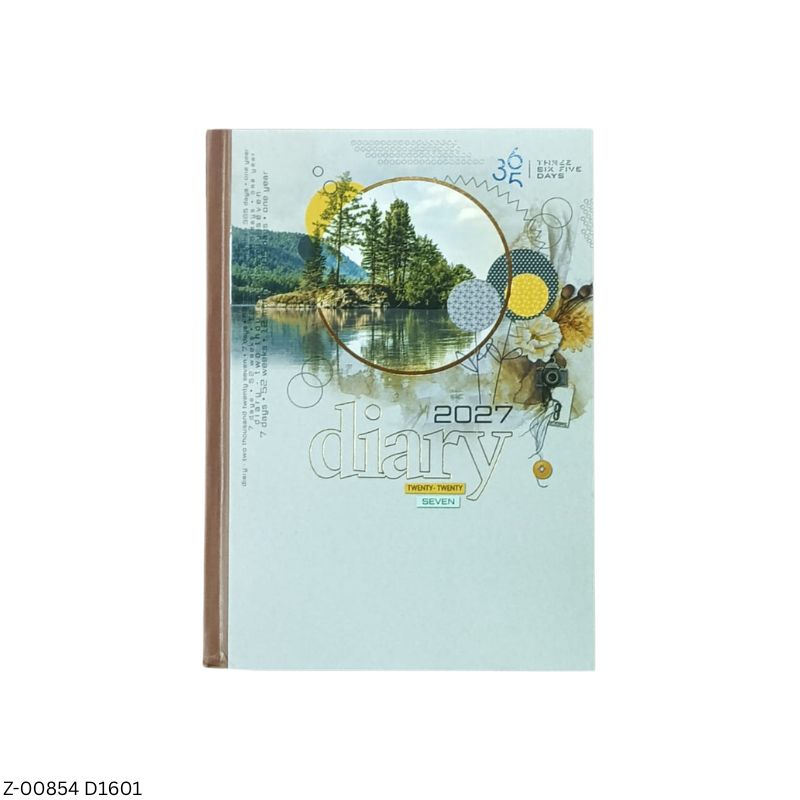 2027 – D1601 T62 365 Days Diary | Month-Cut Planner | Sunday Separate