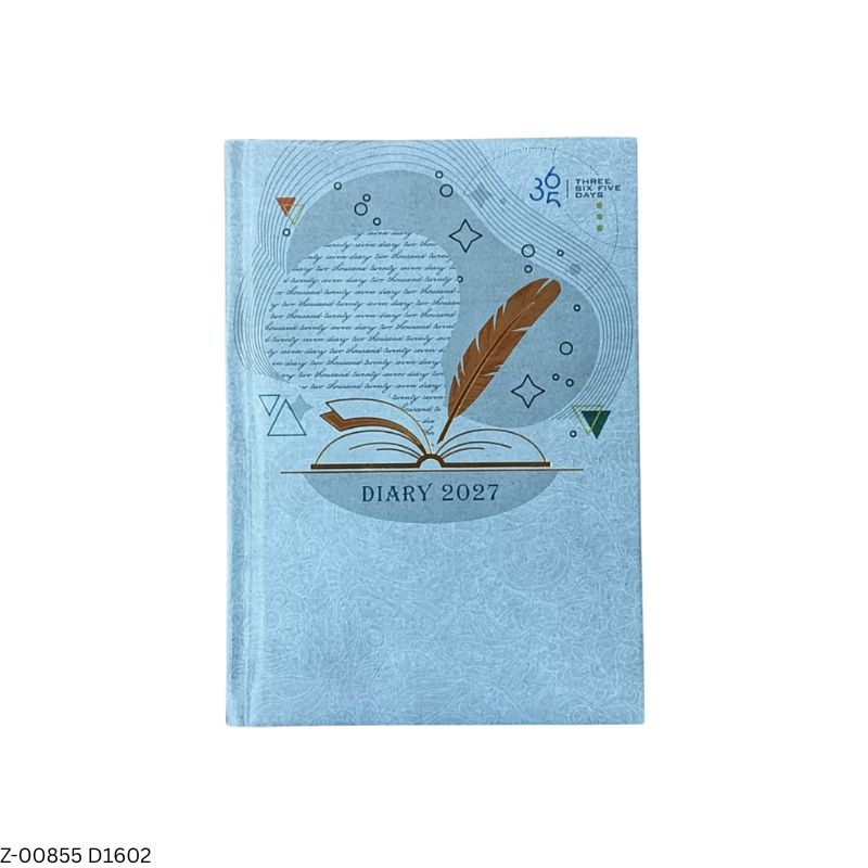 2027 – D1602 T6 365 Days Diary | Month-Cut Planner | Sunday Separate