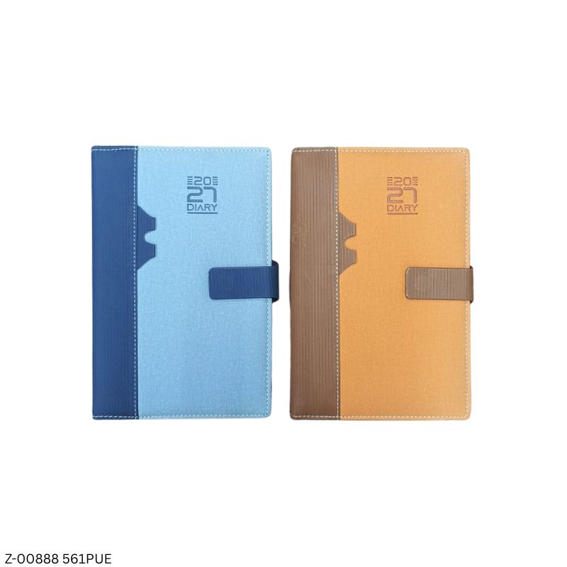 2027 – 561PUE A5 365 Days Leatherette Diary | Sunday Separate | Magnetic Lock | Assorted Colours