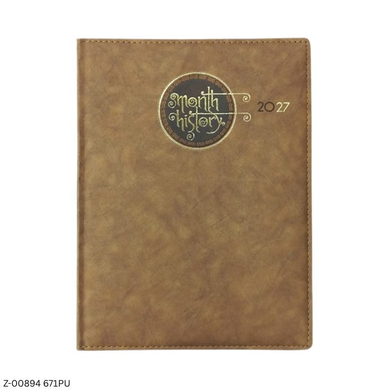 2027 – B5 671PU 365 Days Theme Diary | Month-Cut Planner | Sunday Separate