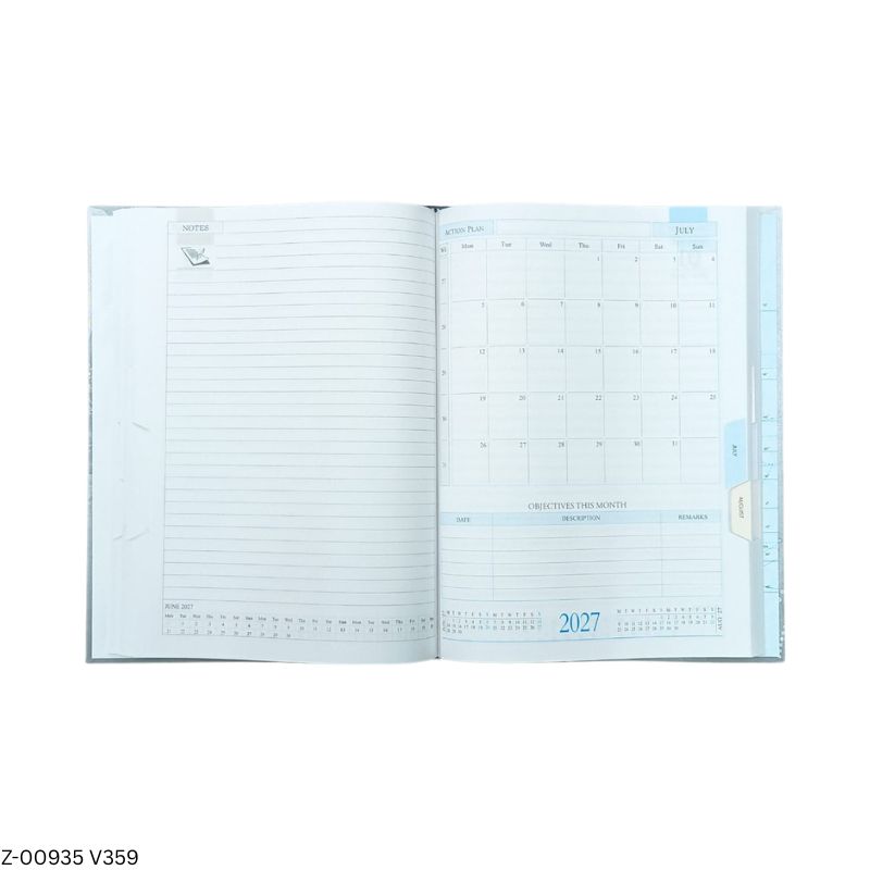 2027 – V359 B5 365 Days Diary | Month-Cut Planner | Sunday Separate
