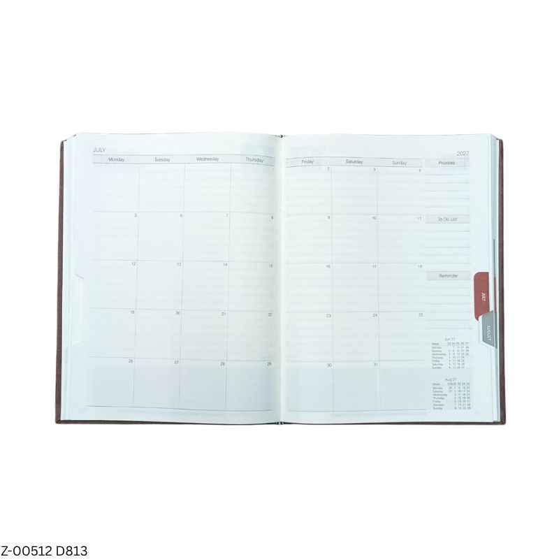 2027 – D813 T35 Business Organizer Diary | Month-Cut Planner | Saturday-Sunday Clubbed