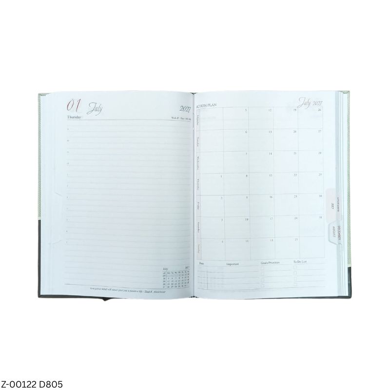 2027 – D805 T18 Engineering Diary | Month-Cut Planner | 24 Pages of Engineering Information | Saturday-Sunday Clubbed