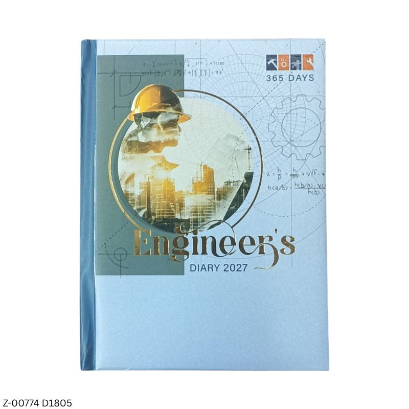 2027 – D1805 T7 Engineering 365 Days Diary | Month-Cut Planner | 24 Pages of Engineering Information | Sunday Separate