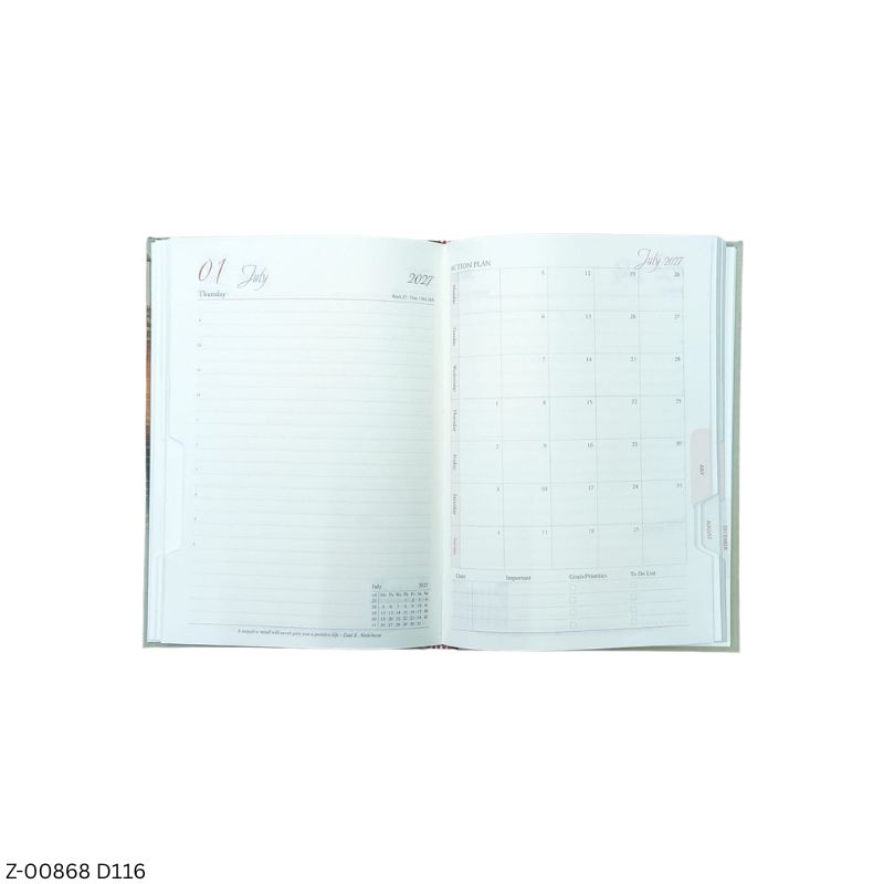 2027 – D609 T116 Engineering Diary | Month-Cut Planner | 24 Pages of Engineering Information | Saturday-Sunday Clubbed