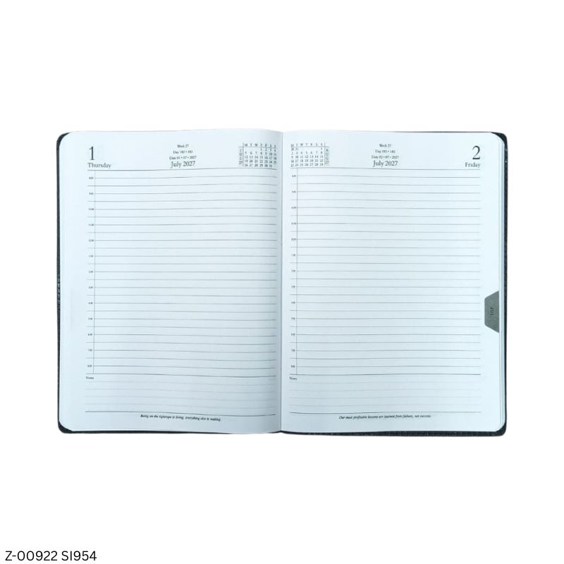 2027 – SI954 365 Days Engineering Leatherette Diary | Month-Cut Planner | 64 Pages Engineering Information | Sunday Separate | Assorted Colours