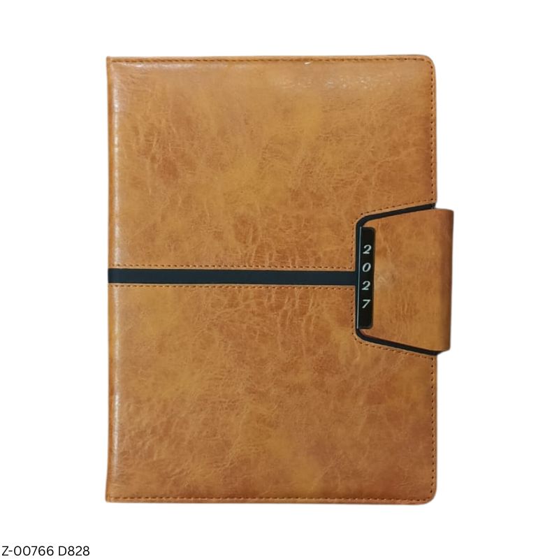 2027 – D828 Leatherette PU Cover Diary | Saturday-Sunday Clubbed | Magnetic Lock