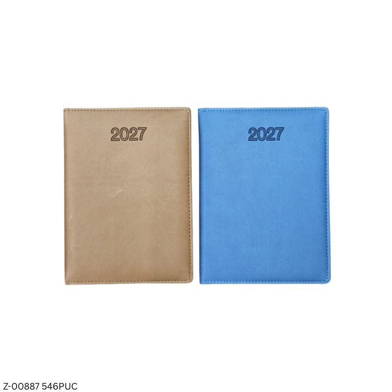 2027 – 546PUC A5 PU Leatherette Diary | Saturday-Sunday Clubbed | Assorted Colours