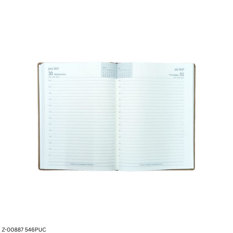 2027 – 546PUC A5 PU Leatherette Diary | Saturday-Sunday Clubbed | Assorted Colours