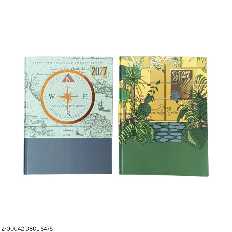 2027 – D801 S475 Regular Diary | Saturday-Sunday Clubbed | Assorted Prints