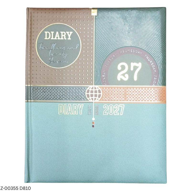2027 – D810 T49 Regular Diary | Month-Cut Planner | Saturday-Sunday Clubbed | Corrugated Natural Paper