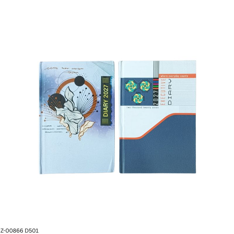 2027 – D501 S452 Regular 2 Date Diary | Saturday-Sunday Clubbed | Assorted Prints