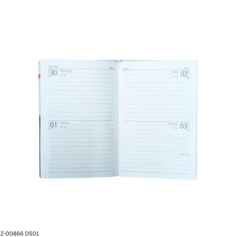 2027 – D501 S452 Regular 2 Date Diary | Saturday-Sunday Clubbed | Assorted Prints