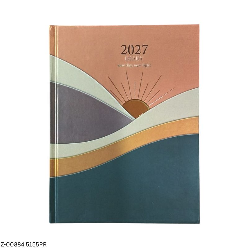 2027 – B5 5155PR Regular Diary | Month Planner | Saturday-Sunday Clubbed | Natural Corrugated Paper