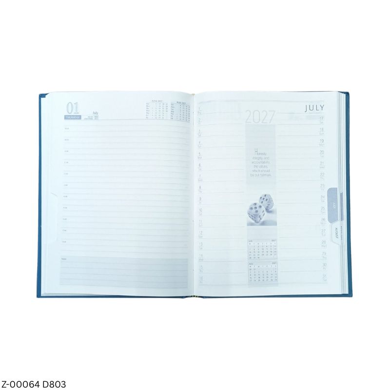2027 – D803 T39 Theme Diary | Month-Cut Planner | Saturday-Sunday Clubbed