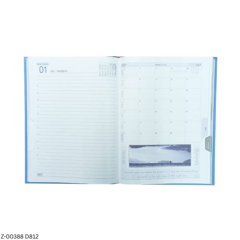2027 – D812 T82 Special Moments Theme Diary | Month-Cut Planner | Saturday-Sunday Clubbed