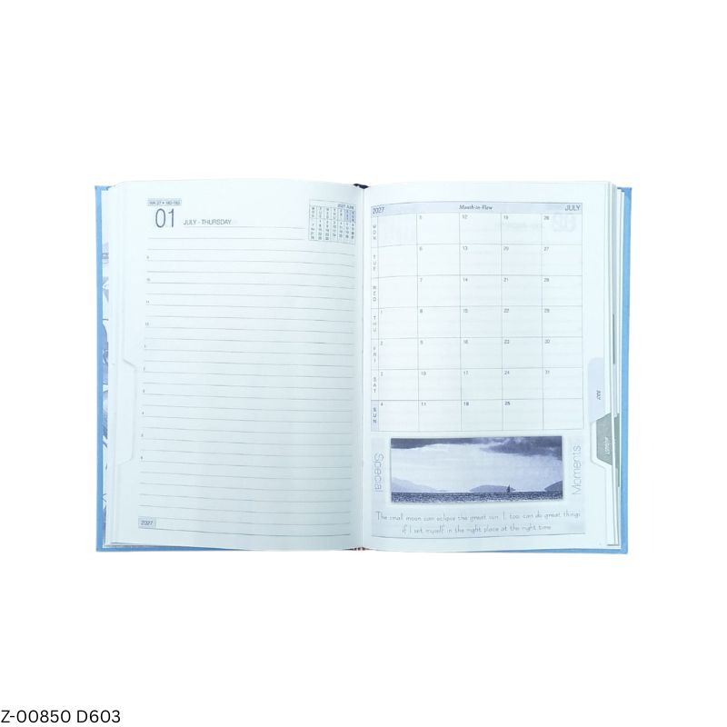 2027 – D603 T51 Special Moments Theme Diary | Month-Cut Planner | Saturday-Sunday Clubbed