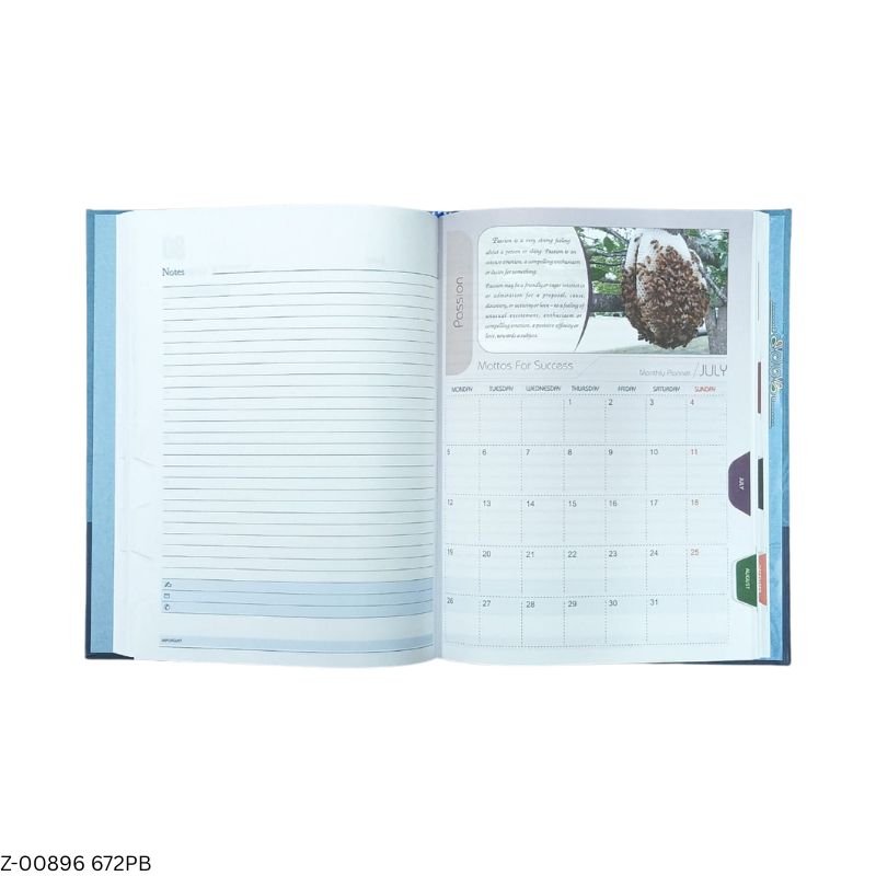 2027 – B5 672 Success Theme Diary | Month-Cut Planner | Saturday-Sunday Clubbed