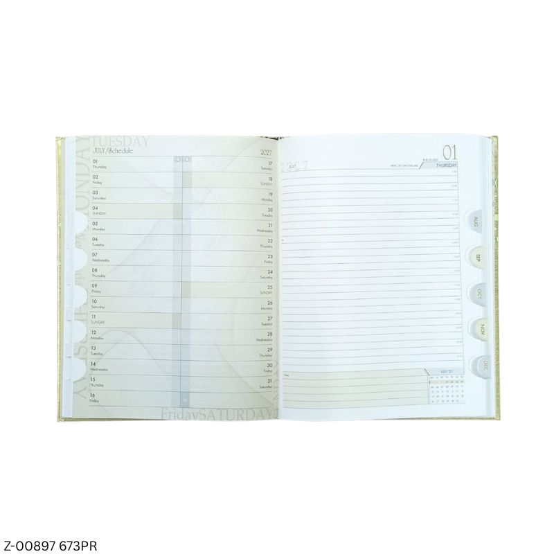 2027 – B5 673PR Time Theme Diary | Month-Cut Planner | Saturday-Sunday Clubbed