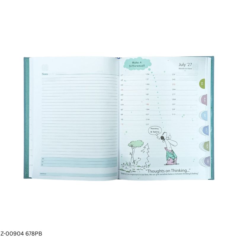 2027 – B5 678PB Think Big Dream Big Theme Diary | Month-Cut Planner | Saturday-Sunday Clubbed