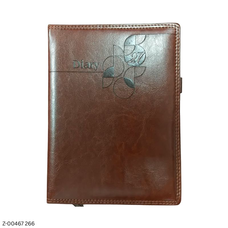 2027 – VA266 365 Days Leatherette Diary | Month-Cut Planner | Sunday Separate | Assorted Colours